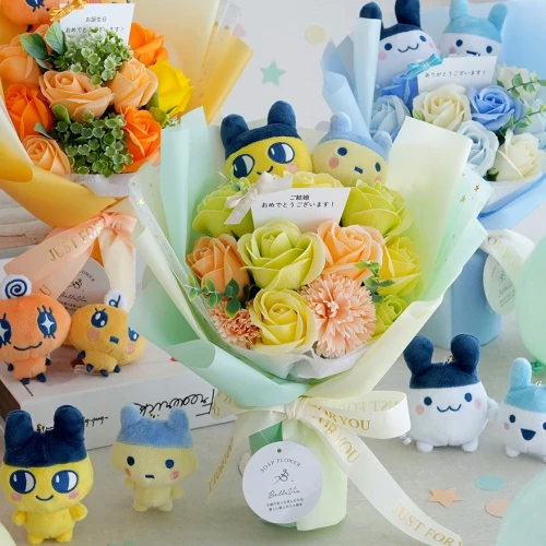 たまごっち ニコぬい ソープフラワーブーケ