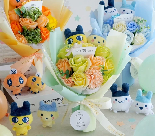 たまごっち ニコぬい ソープフラワーブーケ