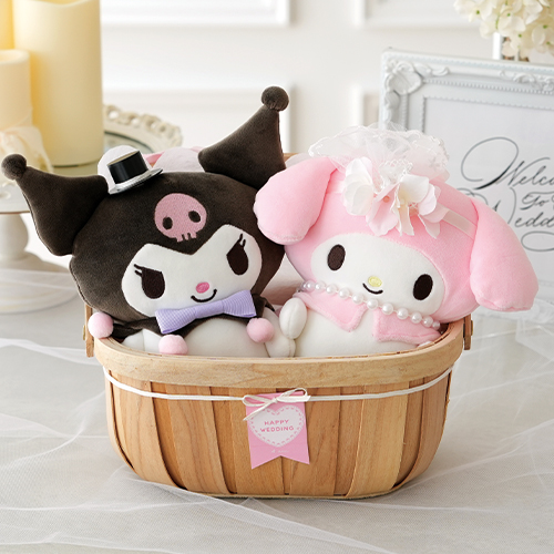 マイメロ&クロミウェディングドールバスケット