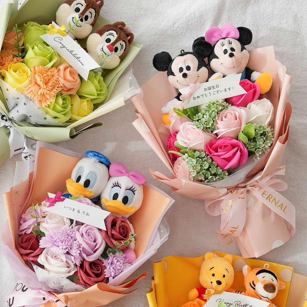 ディズニーニコぬい  ソープフラワーブーケ